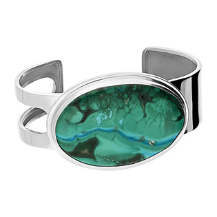 Bransoleta chryzokola Afryka GX MINERALS GX-chryz-2 bangle próba 925