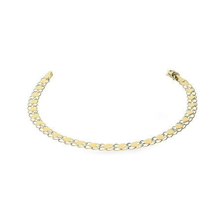 Bransoleta złota z serduszkami na taśmie AR XXFOR11B0004 próba 375