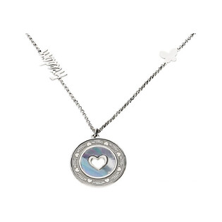 Naszyjnik srebrny koło z masą perłową i motylem nr TA CLT9633 próba 925