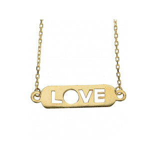 Naszyjnik złoty blaszka pozioma LOVE nr MX 27N1728 Au 333