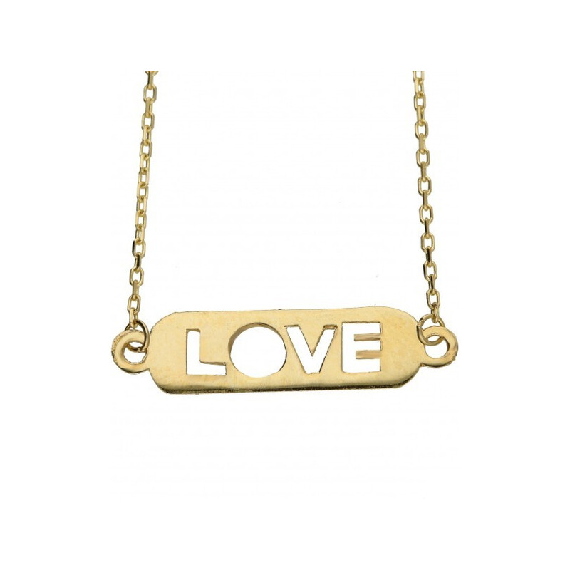 Naszyjnik złoty blaszka pozioma LOVE nr MX 27N1728 Au 333