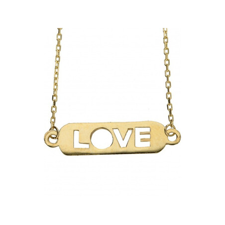 Naszyjnik złoty blaszka pozioma LOVE nr MX 27N1728 Au 333
