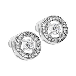 Srebrne kolczyki z cyrkoniami PX 824 próba 925