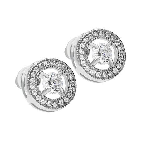 Srebrne kolczyki z cyrkoniami PX 824 próba 925