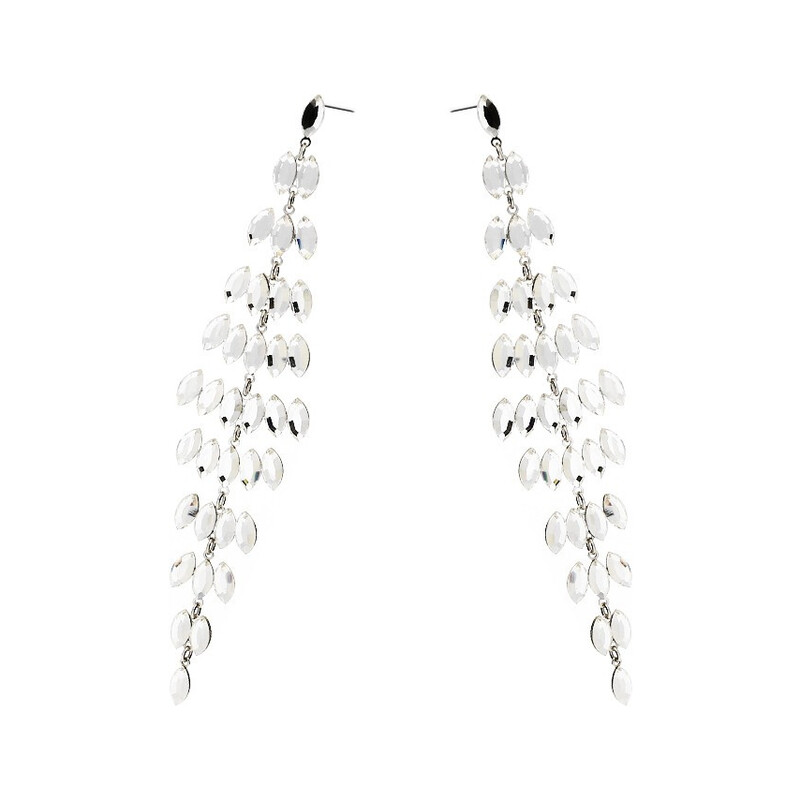 Wiszące kolczyki srebrne GRACE z kryształami Swarovski  RD 772-1 crystal próba 925 Sezam - 1