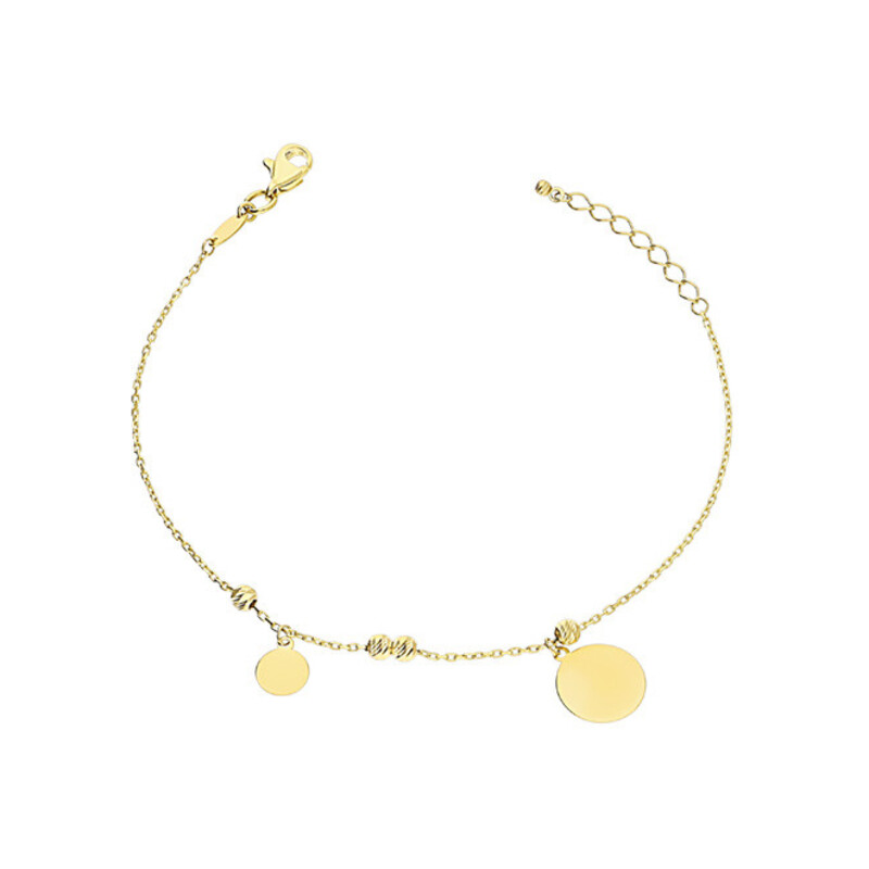 Bransoleta wiszące kółka blask i grawerowane kulki/rolo AR VX5FOR6B3558-IV-DC próba 375