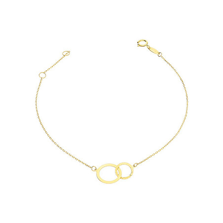 Bransoleta złota klanówka koło gładkie i grawerowane