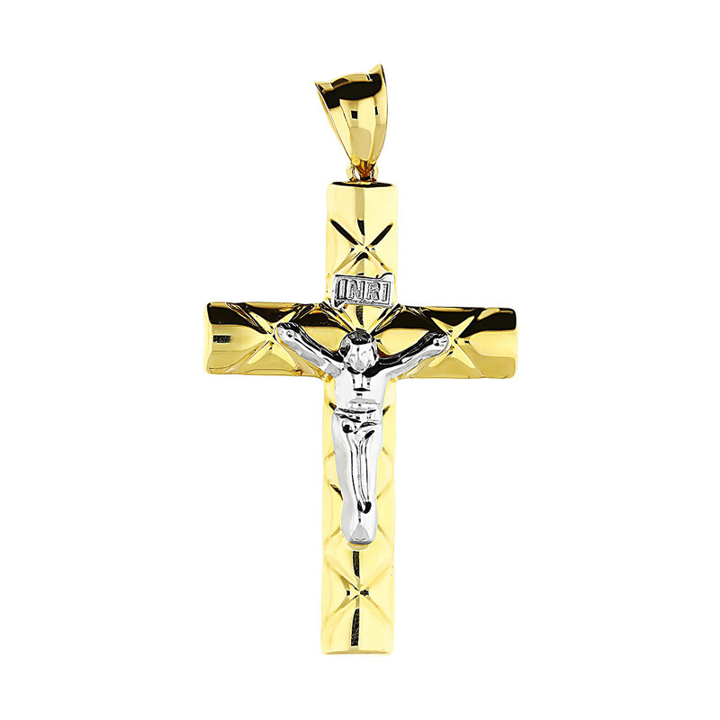 Krzyżyk złoty wizerunek romby ramiona kwadratowe GS P-YB-PXB180343 próba 375