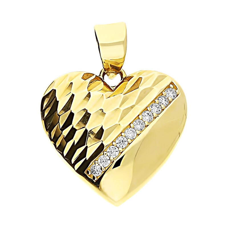 Serduszko dis+blask+cyrkonie 1r AR VX6-X5ZP0183-DC próba 585