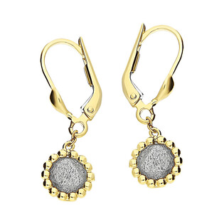 Kolczyki złote labladoryt w kółku/ bigiel zamknięty AR KR(1-XX)E0522-LBD próba 585