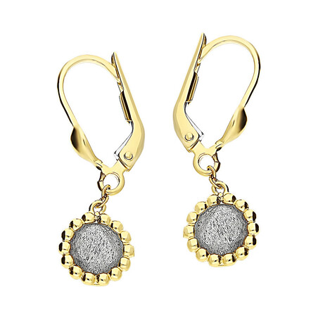 Kolczyki labladoryt w kółku/ bigiel zamknięty AR KR(1-XX)E0522-LBD próba 585