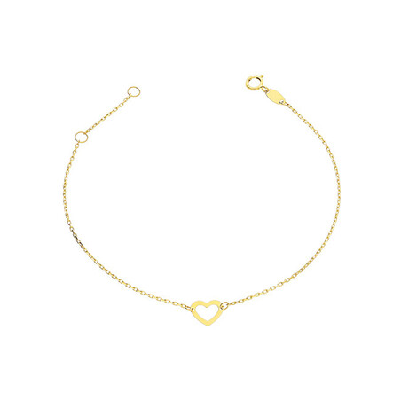 Bransoleta złota serce ramka/rolo AR X4FOR6B3383-II próba 585