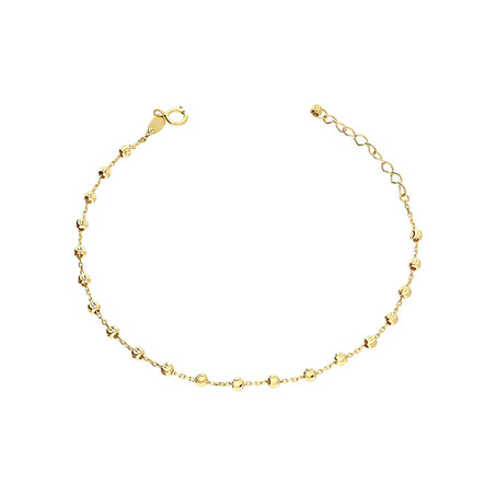 Bransoleta złota z grawerowanymi kulkami