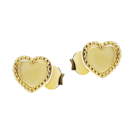 Kolczyki serce mat+blask/sztyft AR X3E12996 próba 585