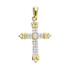 Krzyżyk złoty z cyrkoniami nr MZ T23-P-1309-YW-CZ próba 585