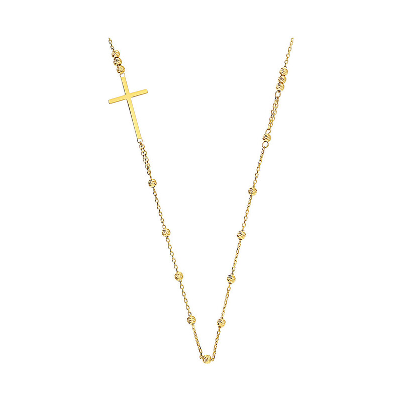 Naszyjnik D&G różaniec-krzyżyk bokiem/rolo AR X5FOR6N4631-DC próba 585