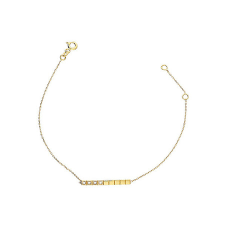 Bransoleta złota blaszka z cyrkoniami MZ T5-B-0218-50-CZ próba 585