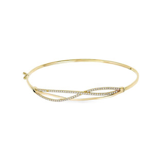 Bransoleta złota bangle z cyrkoniami PY BLZ0923 próba 375