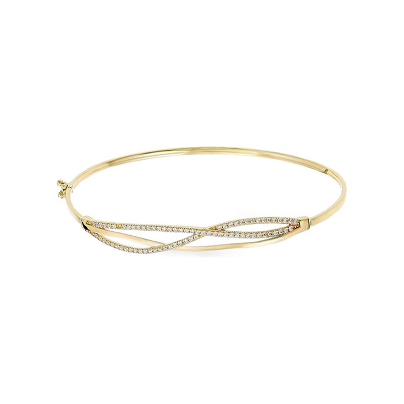 Bransoleta złota bangle z cyrkoniami PY BLZ0923 próba 375