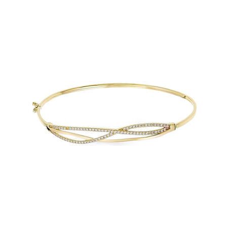Bransoleta złota bangle z cyrkoniami PY BLZ0923 próba 375