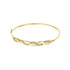 Bransoleta złota bangle przeplatanka z cyrkoniami PY BLZ0933 próba 375