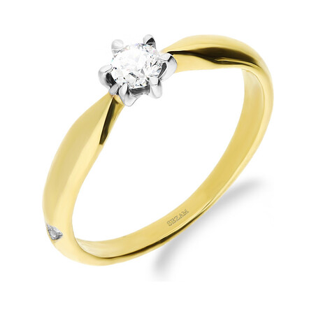 Pierścionek AMORE z diamentem DJ 16DTC próba 585