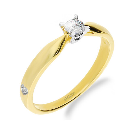 Pierścionek AMORE złoty  z diamentem  DJ 02DTC_1 próba 585