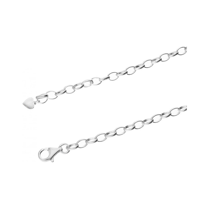 Łańcuszek srebrny rolo big BC 1429-070 HEART próba 925