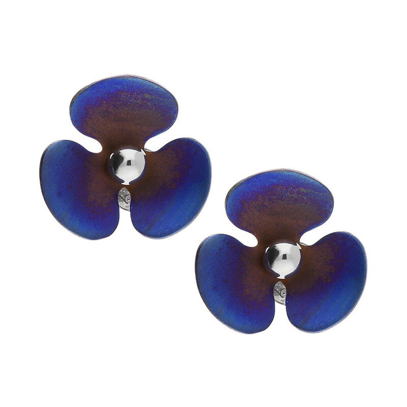 Kolczyki tytanowe bratek/sztyft A6 07170281-00 próba 925