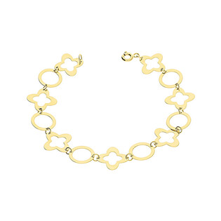 Bransoleta złota koniczyna ramka i kółko ramka BC 237534 próba 585