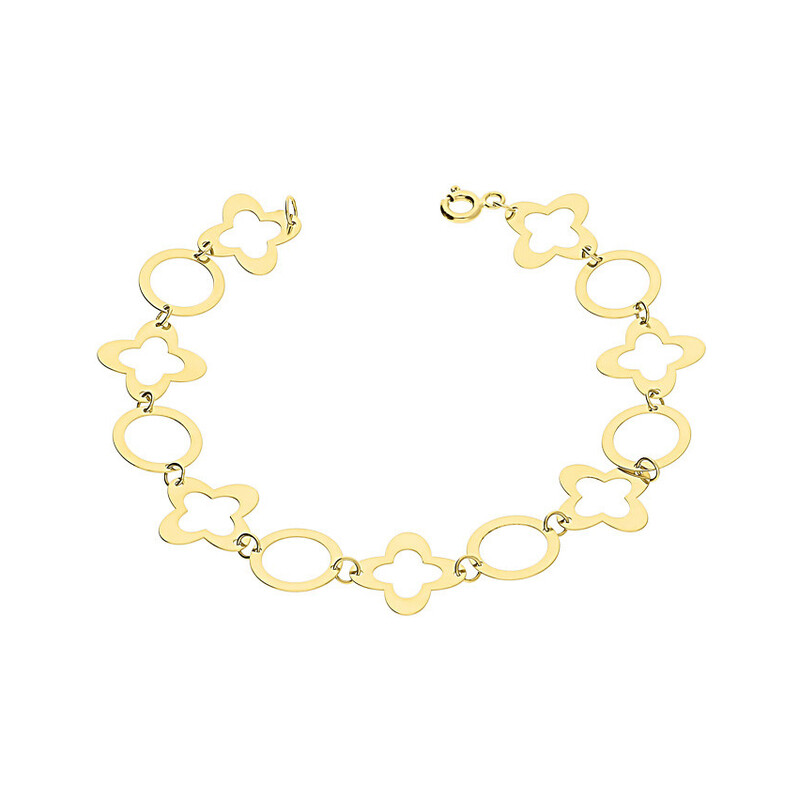 Bransoleta złota koniczyna ramka i kółko ramka BC 237534 próba 585