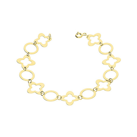 Bransoleta złota koniczyna ramka i kółko ramka BC 237534 próba 585