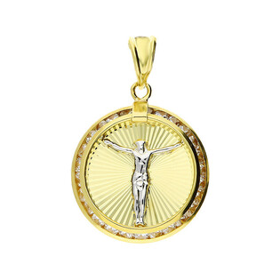 Medalik złoty Pan Jezus w kole LP 51U0-STP0011-1-TC próba 375
