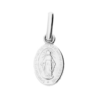 Medalik białe złoto z wizerunkiem Matki Boskiej Niepokalanej CB M-0928 białe złoto próba 585