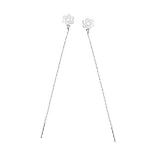 Kolczyki srebrne kwiatek/przeciągane PW 132 próba 925