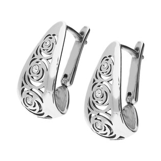 Kolczyki kropla wybierana ażur kwiaty/ang.zap. SZ SG-111-KA-S próba 925