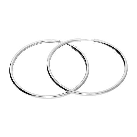 Kolczyki srebrne rodowane kółka szarniry NI KSZ-40mm-1,7 ROD próba 925