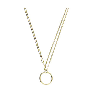 Naszyjnik pozłacany kółko ramka/anker+rolo x2 A6 07580294-00 próba 925