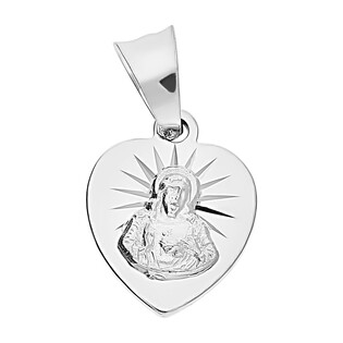 Medalik Szkaplerz serce grawerowane MV GMD138 próba 925