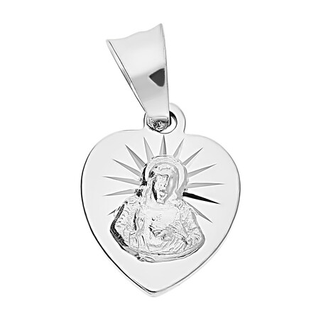 Medalik Szkaplerz serce grawerowane MV GMD138 próba 925