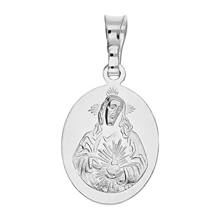 Medalik dwustronny z Matką Boską i Panem Jezusem DJ M054 próba 925