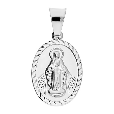 Medalik srebrny Matka Boska Niepokalana w owalu