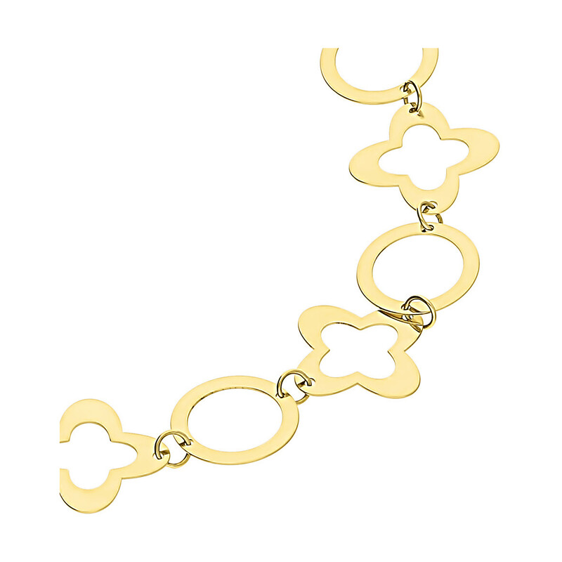 Bransoleta złota koniczyna ramka i kółko ramka BC 237534 próba 585