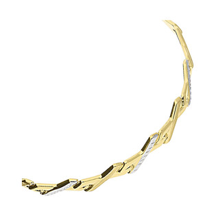 Bransoleta złota stampato litera X w dwóch kolorach GS P-YB-X0B194014-1 próba 585