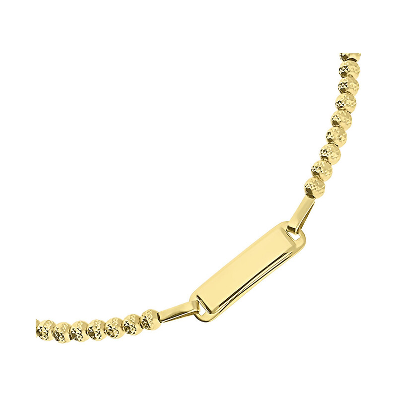 Bransoletka złota z płaską blaszka  GS Y-BXC180665 próba 585