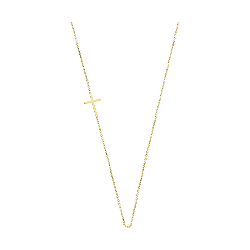 Naszyjnik złoty krzyżyk bokiem/anker GS Y-X3N191610-25 próba 585