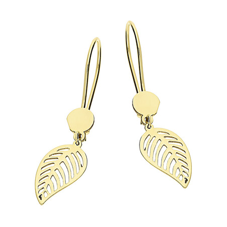 Kolczyki złote ażurowy liść i kropka/big.zam S3 MODEL-6 próba 375