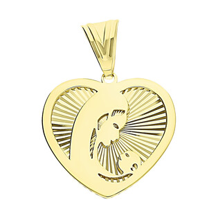 Medalik złoty MB z Dzieciątkiem w grawerowanym sercu S3 MYP-11 próba 375
