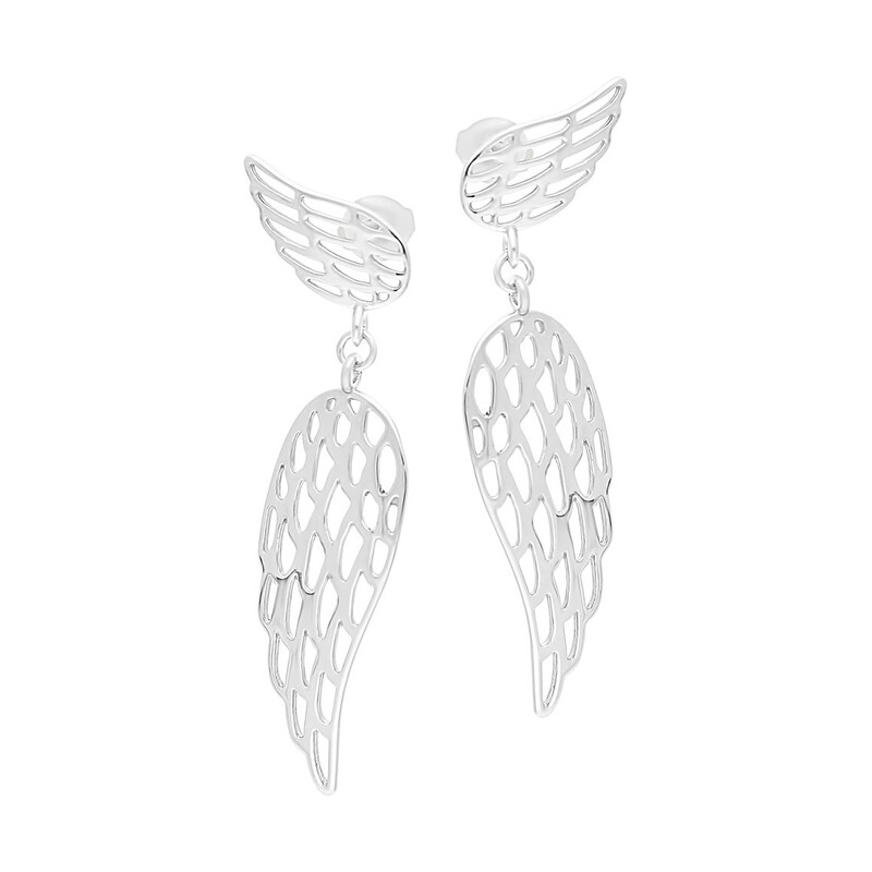 Kolczyki skrzydło ażur x2/sztyft SZ291 ROD próba 925