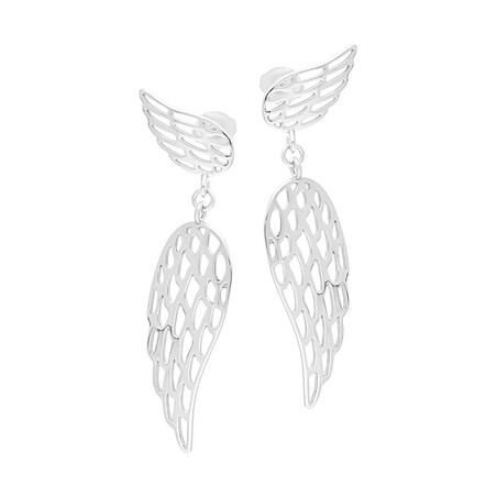 Kolczyki skrzydło ażur x2/sztyft SZ291 ROD próba 925